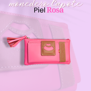 Monedero-Cartera Taurino Capote Piel Rosa